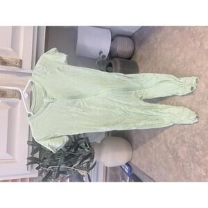 Bamboo Light Green Baby Pajamas with Zipper Size 12-18 Month